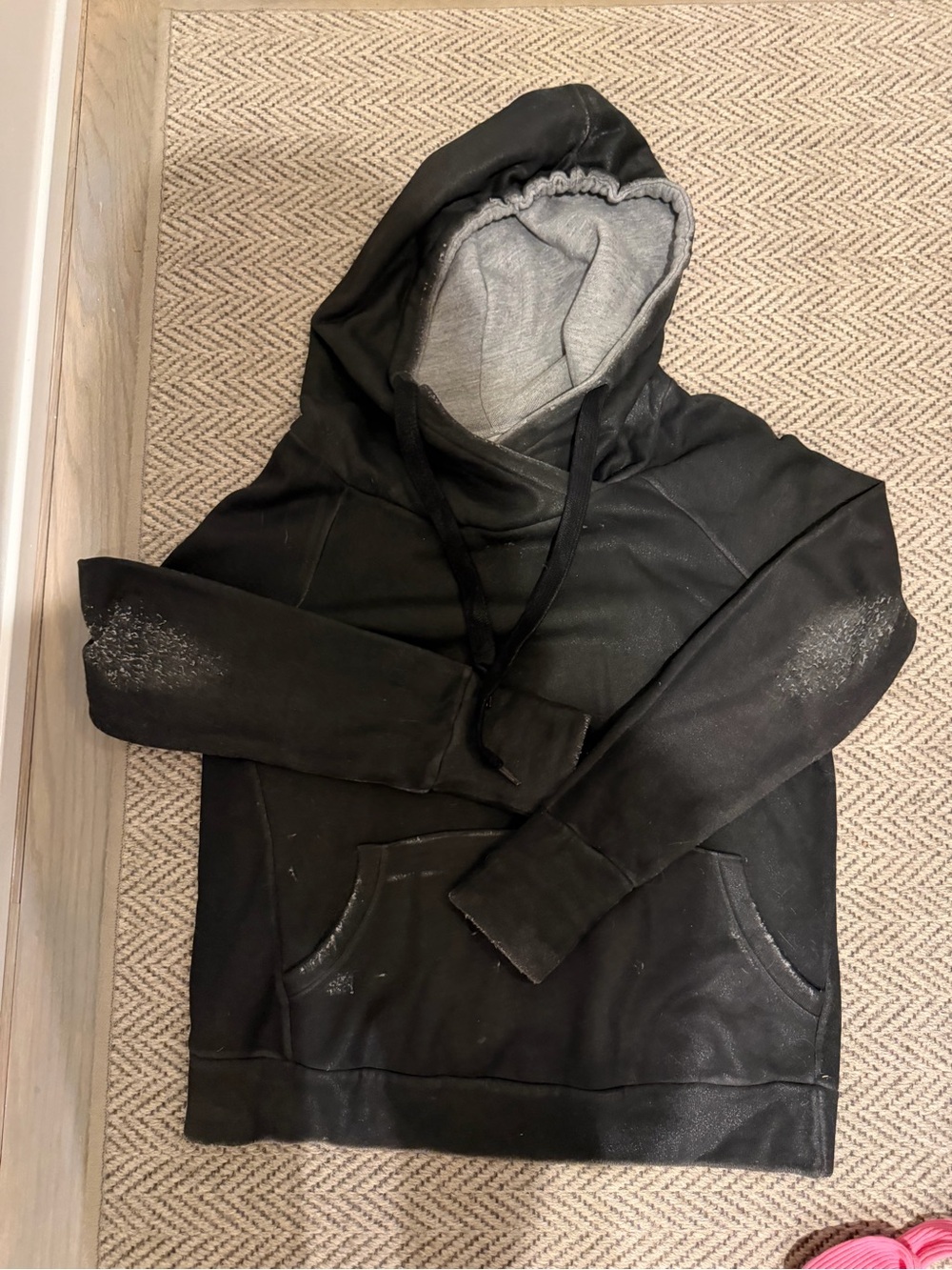 NSF Black Crewneck Sweatshirt with Gray Lined Hoodie vintage